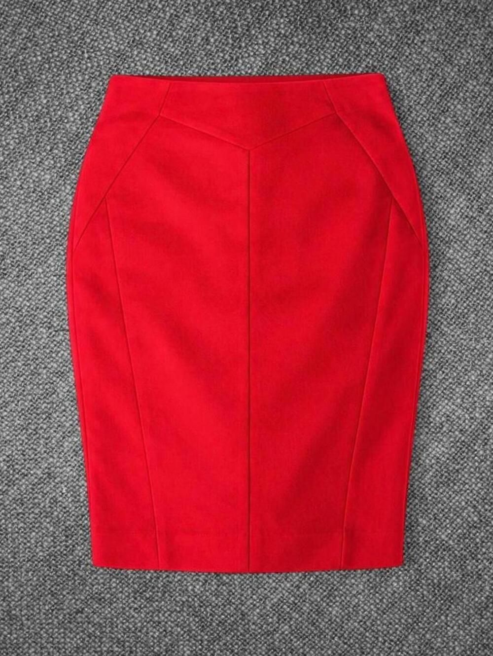 Worthington Red High Waist Pencil Skirt Size 6